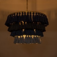 GLOBOSTAR® MISSOULA 02089 Boho Κρεμαστό Φωτιστικό Οροφής με Ντουί 1 x E27 AC 220-240V IP20 - Πολύχρωμο - Μ60 x Π60 x Υ40cm