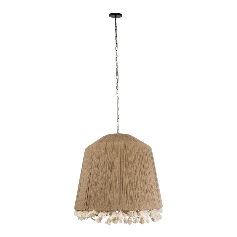 GLOBOSTAR® PUERTORICO 02093 Boho Κρεμαστό Φωτιστικό Οροφής με Ντουί 3 x E27 AC 220-240V IP20 - Μπεζ - Μ80 x Π80 x Υ80cm