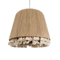 GLOBOSTAR® PUERTORICO 02093 Boho Κρεμαστό Φωτιστικό Οροφής με Ντουί 3 x E27 AC 220-240V IP20 - Μπεζ - Μ80 x Π80 x Υ80cm