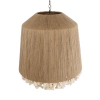 GLOBOSTAR® PUERTORICO 02093 Boho Κρεμαστό Φωτιστικό Οροφής με Ντουί 3 x E27 AC 220-240V IP20 - Μπεζ - Μ80 x Π80 x Υ80cm