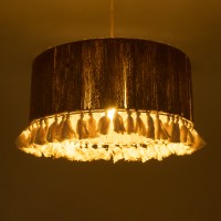 GLOBOSTAR® PUERTORICO 02094 Boho Κρεμαστό Φωτιστικό Οροφής με Ντουί 1 x E27 AC 220-240V IP20 - Μπεζ & Λευκό - Μ50 x Π50 x Υ27cm