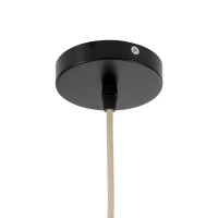GLOBOSTAR® PUERTORICO 02094 Boho Κρεμαστό Φωτιστικό Οροφής με Ντουί 1 x E27 AC 220-240V IP20 - Μπεζ & Λευκό - Μ50 x Π50 x Υ27cm