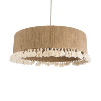 GLOBOSTAR® PUERTORICO 02095 Boho Κρεμαστό Φωτιστικό Οροφής με Ντουί 3 x E27 AC 220-240V IP20 - Μπεζ - Μ80 x Π80 x Υ27cm