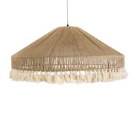 GLOBOSTAR® PUERTORICO 02099 Boho Κρεμαστό Φωτιστικό Οροφής με Ντουί 3 x E27 AC 220-240V IP20 - Μπεζ & Λευκό - Μ80 x Π80 x Υ35cm