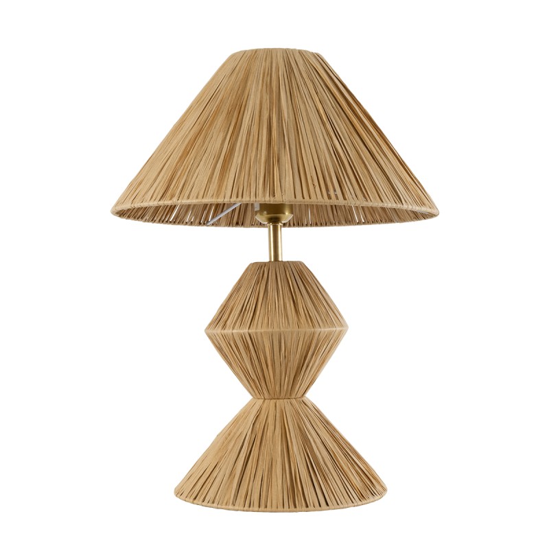 GLOBOSTAR® LUANA 02107 Boho Επιτραπέζιο Φωτιστικό Πορτατίφ με Ντουί 1 x E27 AC 220-240V IP20 - Μπεζ - Μ40 x Π40 x Υ50cm