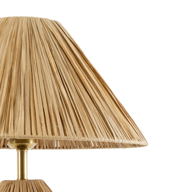 GLOBOSTAR® LUANA 02107 Boho Επιτραπέζιο Φωτιστικό Πορτατίφ με Ντουί 1 x E27 AC 220-240V IP20 - Μπεζ - Μ40 x Π40 x Υ50cm