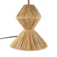 GLOBOSTAR® LUANA 02107 Boho Επιτραπέζιο Φωτιστικό Πορτατίφ με Ντουί 1 x E27 AC 220-240V IP20 - Μπεζ - Μ40 x Π40 x Υ50cm