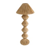 GLOBOSTAR® LUANA 02108 Boho Επιδαπέδιο Φωτιστικό με Ντουί 1 x E27 AC 220-240V IP20 - Μπεζ - Μ60 x Π60 x Υ150cm