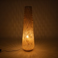 GLOBOSTAR® MAMIZU 02109 Boho Επιδαπέδιο Φωτιστικό με Ντουί 1 x E27 AC 220-240V IP20 - Μπεζ - Μ28 x Π28 x Υ93cm