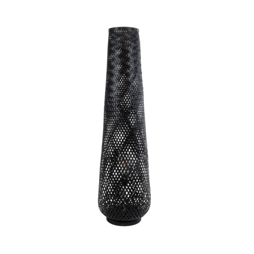 GLOBOSTAR® MAMIZU 02110 Boho Επιδαπέδιο Φωτιστικό με Ντουί 1 x E27 AC 220-240V IP20 - Μαύρο - Μ28 x Π28 x Υ93cm