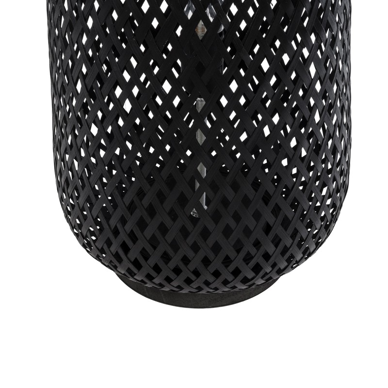 GLOBOSTAR® MAMIZU 02110 Boho Επιδαπέδιο Φωτιστικό με Ντουί 1 x E27 AC 220-240V IP20 - Μαύρο - Μ28 x Π28 x Υ93cm