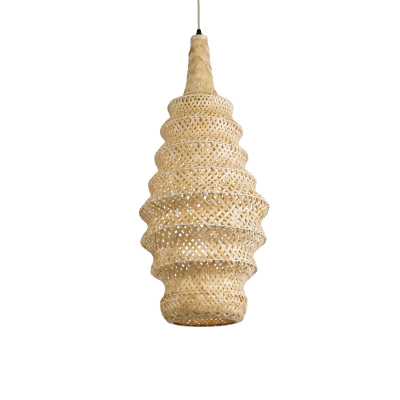 GLOBOSTAR® MAUI 02114 Boho Κρεμαστό Φωτιστικό Οροφής με Ντουί 1 x E27 AC 220-240V IP20 - Μπεζ - Μ30 x Π30 x Y77cm