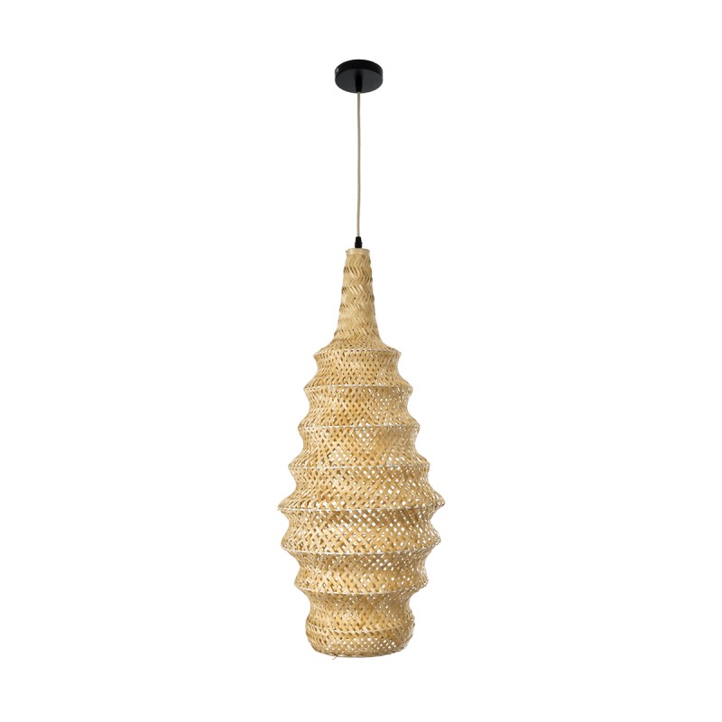 GLOBOSTAR® MAUI 02114 Boho Κρεμαστό Φωτιστικό Οροφής με Ντουί 1 x E27 AC 220-240V IP20 - Μπεζ - Μ30 x Π30 x Y77cm