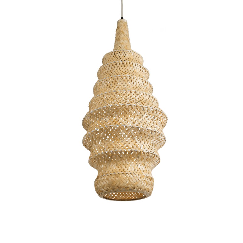 GLOBOSTAR® MAUI 02114 Boho Κρεμαστό Φωτιστικό Οροφής με Ντουί 1 x E27 AC 220-240V IP20 - Μπεζ - Μ30 x Π30 x Y77cm