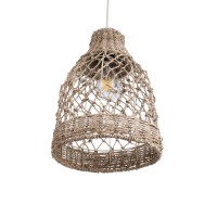 GLOBOSTAR® ECUADOR 02118 Boho Κρεμαστό Φωτιστικό Οροφής με Ντουί 1 x E27 AC 220-240V IP20 - Μπεζ - Μ25 x Π25 x Υ35cm