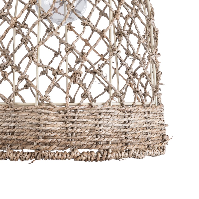 GLOBOSTAR® ECUADOR 02118 Boho Κρεμαστό Φωτιστικό Οροφής με Ντουί 1 x E27 AC 220-240V IP20 - Μπεζ - Μ25 x Π25 x Υ35cm