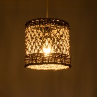 GLOBOSTAR® ECUADOR 02120 Boho Κρεμαστό Φωτιστικό Οροφής με Ντουί 1 x E27 AC 220-240V IP20 - Μπεζ - Μ20 x Π20 x Υ20cm
