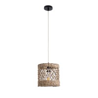 GLOBOSTAR® ECUADOR 02120 Boho Κρεμαστό Φωτιστικό Οροφής με Ντουί 1 x E27 AC 220-240V IP20 - Μπεζ - Μ20 x Π20 x Υ20cm