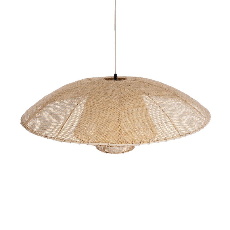 GLOBOSTAR® ZORA 02139 Boho Κρεμαστό Φωτιστικό Οροφής με Ντουί 1 x E27 AC 220-240V IP20 - Μπεζ - Μ80 x Π80 x Υ32cm