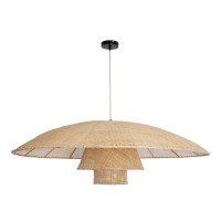 GLOBOSTAR® ZORA 02140 Boho Κρεμαστό Φωτιστικό Οροφής με Ντουί 1 x E27 AC 220-240V IP20 - Μπεζ - Μ120 x Π120 x Υ40cm