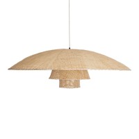 GLOBOSTAR® ZORA 02140 Boho Κρεμαστό Φωτιστικό Οροφής με Ντουί 1 x E27 AC 220-240V IP20 - Μπεζ - Μ120 x Π120 x Υ40cm