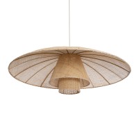 GLOBOSTAR® ZORA 02140 Boho Κρεμαστό Φωτιστικό Οροφής με Ντουί 1 x E27 AC 220-240V IP20 - Μπεζ - Μ120 x Π120 x Υ40cm