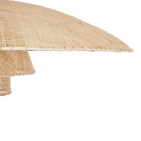 GLOBOSTAR® ZORA 02140 Boho Κρεμαστό Φωτιστικό Οροφής με Ντουί 1 x E27 AC 220-240V IP20 - Μπεζ - Μ120 x Π120 x Υ40cm