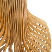 GLOBOSTAR® MIHIRO 02150 Boho Επιδαπέδιο Φωτιστικό με Ντουί 1 x E27 AC 220-240V IP20 - Μπέζ & Μαύρο - Μ48 x Π48 x Υ120cm