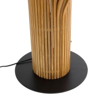 GLOBOSTAR® MIHIRO 02150 Boho Επιδαπέδιο Φωτιστικό με Ντουί 1 x E27 AC 220-240V IP20 - Μπέζ & Μαύρο - Μ48 x Π48 x Υ120cm
