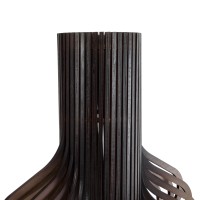 GLOBOSTAR® MIHIRO 02151 Boho Επιδαπέδιο Φωτιστικό με Ντουί 1 x E27 AC 220-240V IP20 - Καφέ & Μαύρο - Μ48 x Π48 x Υ120cm