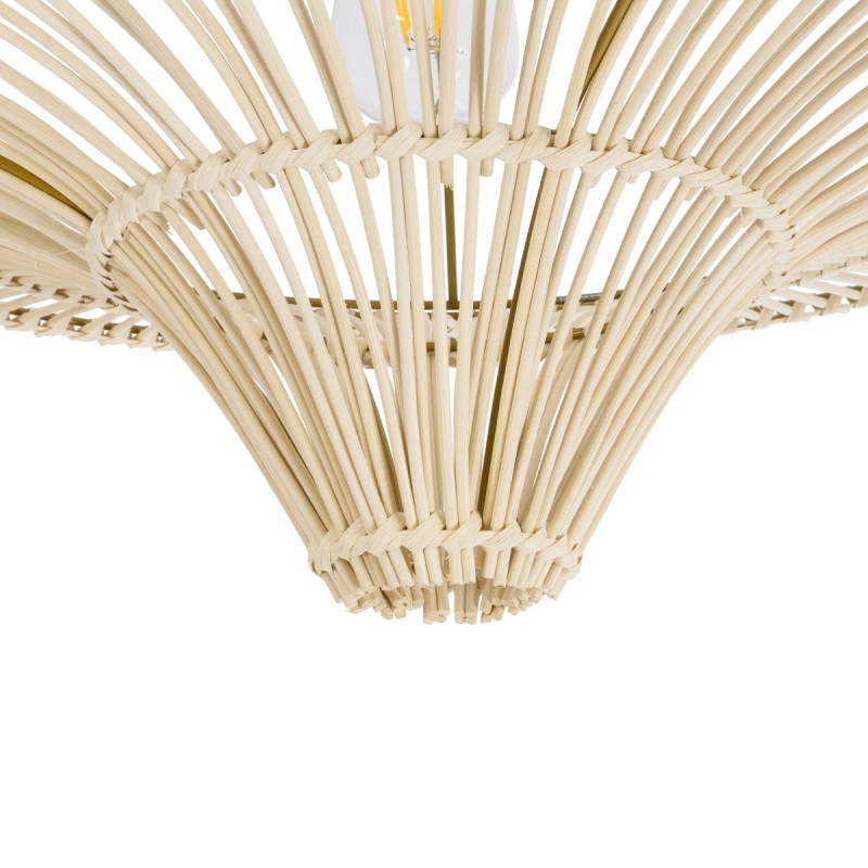 GLOBOSTAR® PALERMO 02152 Boho Κρεμαστό Φωτιστικό Οροφής με Ντουί 1 x E27 AC 220-240V IP20 - Μπεζ - Μ60 x Π60 x Υ36cm