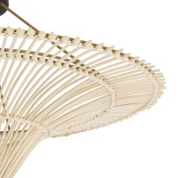 GLOBOSTAR® PALERMO 02152 Boho Κρεμαστό Φωτιστικό Οροφής με Ντουί 1 x E27 AC 220-240V IP20 - Μπεζ - Μ60 x Π60 x Υ36cm