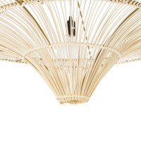 GLOBOSTAR® PALERMO 02153 Boho Φωτιστικό Οροφής με Ντουί 1 x E27 AC 220-240V IP20 - Μπεζ - Μ100 x Π100 x Υ55cm