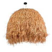 GLOBOSTAR® GUADELOUPE 02156 Boho Κρεμαστό Φωτιστικό Οροφής με Ντουί 1 x E27 AC 220-240V IP20 - Μπεζ - Μ120 x Π120 x Υ100cm