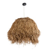 GLOBOSTAR® GUADELOUPE 02158 Boho Κρεμαστό Φωτιστικό Οροφής με Ντουί 1 x E27 AC 220-240V IP20 - Μπεζ - Μ80 x Π80 x Υ60cm