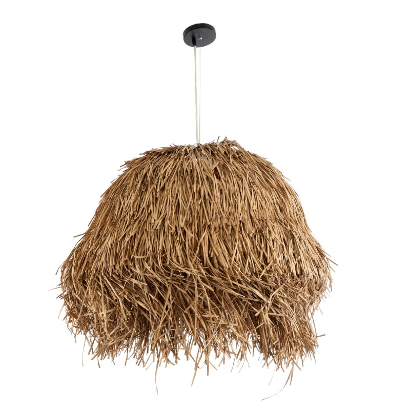 GLOBOSTAR® GUADELOUPE 02158 Boho Κρεμαστό Φωτιστικό Οροφής με Ντουί 1 x E27 AC 220-240V IP20 - Μπεζ - Μ80 x Π80 x Υ60cm