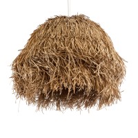 GLOBOSTAR® GUADELOUPE 02158 Boho Κρεμαστό Φωτιστικό Οροφής με Ντουί 1 x E27 AC 220-240V IP20 - Μπεζ - Μ80 x Π80 x Υ60cm