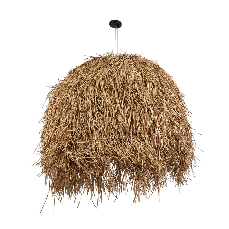 GLOBOSTAR® GUADELOUPE 02159 Boho Κρεμαστό Φωτιστικό Οροφής με Ντουί 1 x E27 AC 220-240V IP20 - Μπεζ - Μ120 x Π120 x Υ100cm