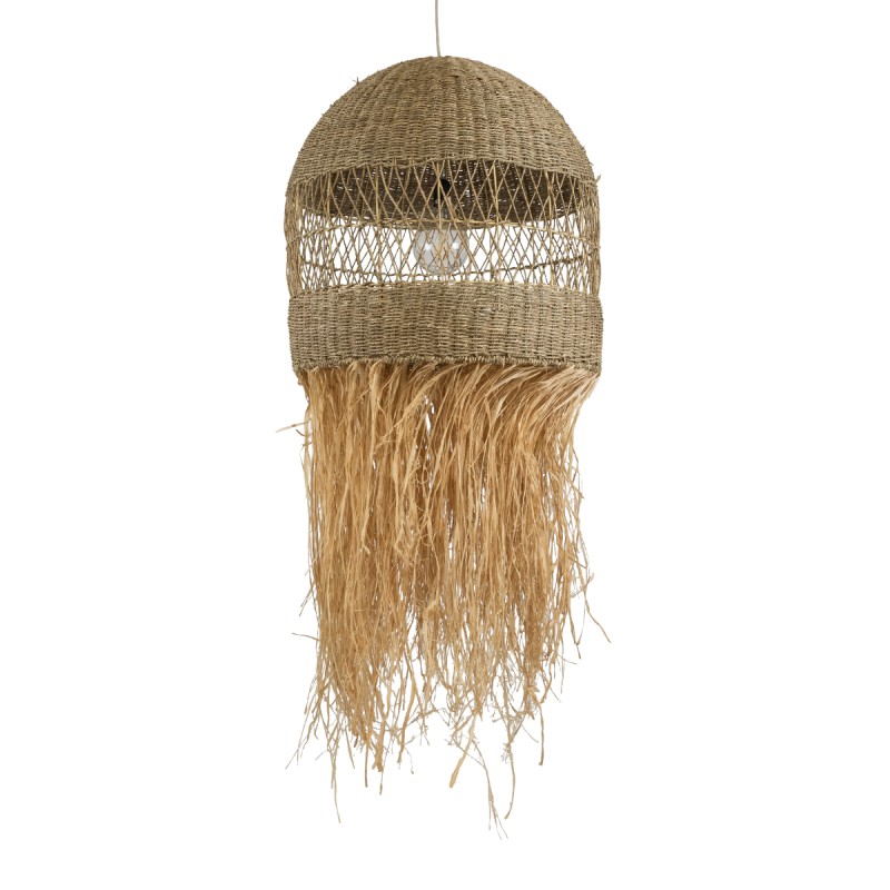 GLOBOSTAR® SAINTLUCIA 02161 Boho Κρεμαστό Φωτιστικό Οροφής με Ντουί 1 x E27 AC 220-240V IP20 - Μπεζ - Μ66 x Π66 x Υ120cm