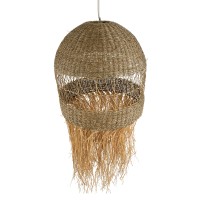 GLOBOSTAR® SAINTLUCIA 02161 Boho Κρεμαστό Φωτιστικό Οροφής με Ντουί 1 x E27 AC 220-240V IP20 - Μπεζ - Μ66 x Π66 x Υ120cm