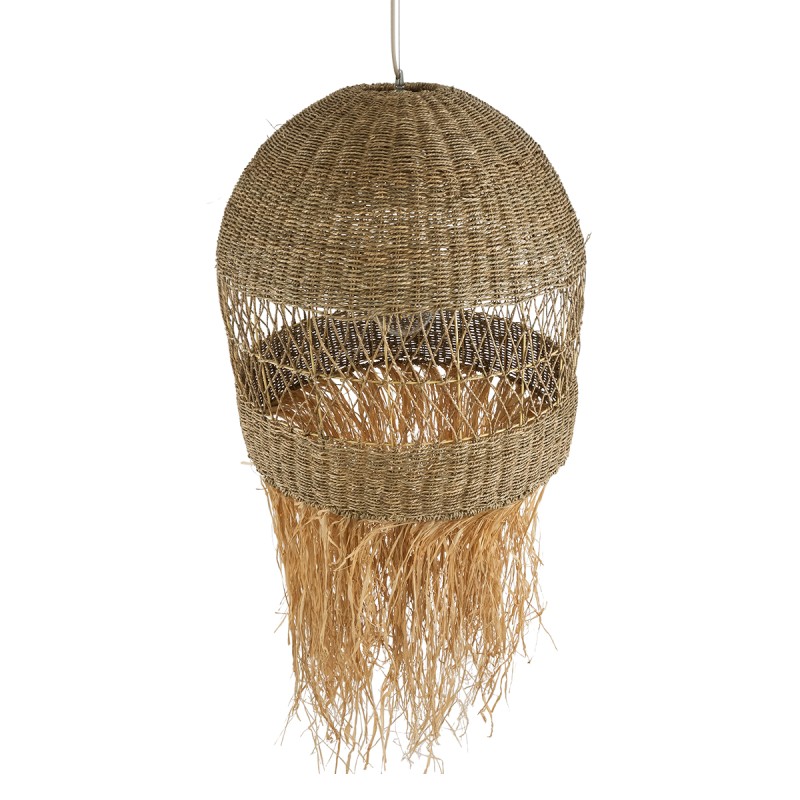 GLOBOSTAR® SAINTLUCIA 02161 Boho Κρεμαστό Φωτιστικό Οροφής με Ντουί 1 x E27 AC 220-240V IP20 - Μπεζ - Μ66 x Π66 x Υ120cm