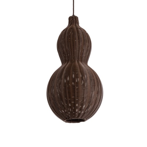 GLOBOSTAR® KINGSTOWN 02169 Boho Κρεμαστό Φωτιστικό Οροφής με Ντουί 1 x E27 AC 220-240V IP20 - Καφέ - Μ30 x Π30 x Υ60cm