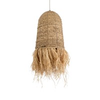 GLOBOSTAR® PORTOFERRAIO 02170 Boho Κρεμαστό Φωτιστικό Οροφής με Ντουί 1 x E27 AC 220-240V IP20 - Μπεζ - Μ30 x Π30 x Υ70cm
