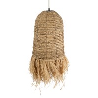 GLOBOSTAR® PORTOFERRAIO 02170 Boho Κρεμαστό Φωτιστικό Οροφής με Ντουί 1 x E27 AC 220-240V IP20 - Μπεζ - Μ30 x Π30 x Υ70cm