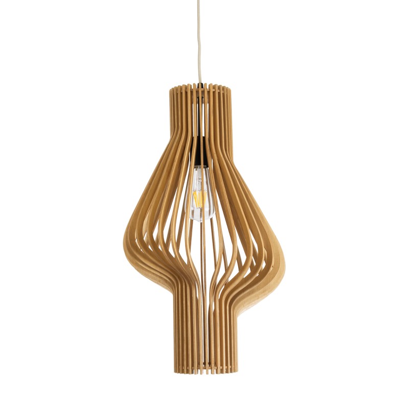 GLOBOSTAR® SCANDINAVIA 02172 Boho Κρεμαστό Φωτιστικό Οροφής με Ντουί 1 x E27 AC 220-240V IP20 - Μπεζ - Μ32 x Π32 x Υ56cm