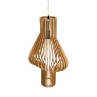 GLOBOSTAR® SCANDINAVIA 02172 Boho Κρεμαστό Φωτιστικό Οροφής με Ντουί 1 x E27 AC 220-240V IP20 - Μπεζ - Μ32 x Π32 x Υ56cm