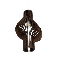 GLOBOSTAR® MIHIRO 02173 Boho Κρεμαστό Φωτιστικό Οροφής με Ντουί 1 x E27 AC 220-240V IP20 - Καφέ - Μ32 x Π32 x Υ56cm