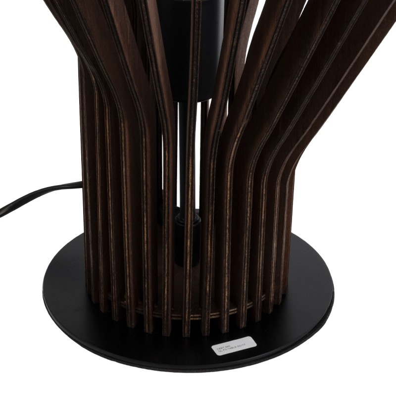 GLOBOSTAR® MIHIRO 02177 Boho Επιτραπέζιο Φωτιστικό Πορτατίφ με Ντουί 1 x E27 AC 220-240V IP20 - Καφέ & Μαύρο - Μ33 x Π33 x Υ57cm