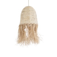 GLOBOSTAR® AREMBEPE 02178 Boho Κρεμαστό Φωτιστικό Οροφής με Ντουί 1 x E27 AC 220-240V IP20 - Μπεζ - Μ34 x Π34 x Υ70cm