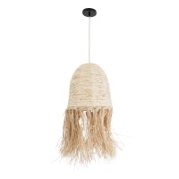 GLOBOSTAR® AREMBEPE 02178 Boho Κρεμαστό Φωτιστικό Οροφής με Ντουί 1 x E27 AC 220-240V IP20 - Μπεζ - Μ34 x Π34 x Υ70cm
